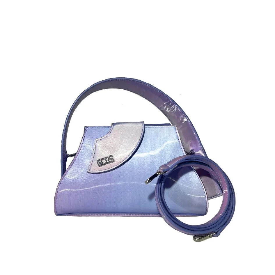 トートバッグ Gcds Small Comma Holographic Bag GCDS Small Comma Holographic Tote Bag | Blue | FARFETCH OM
